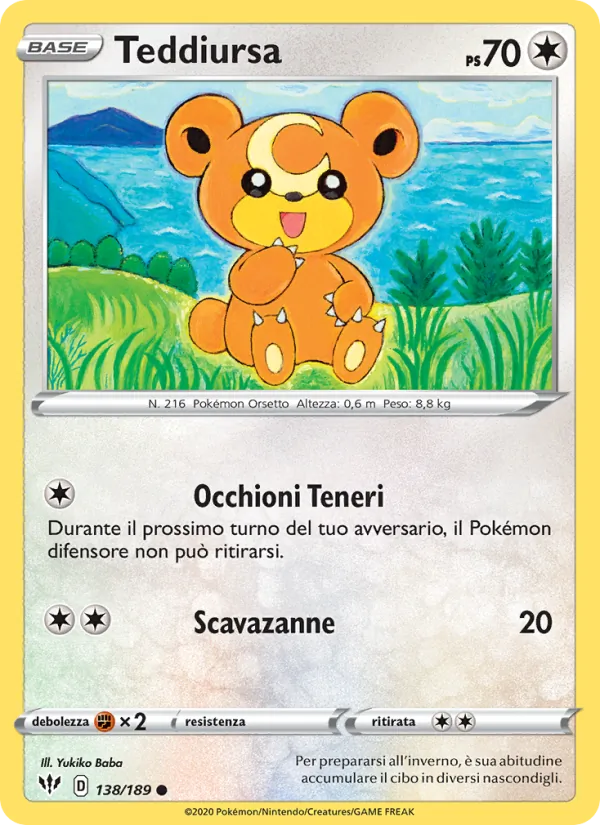 Teddiursa Fiamme Oscure 138/189