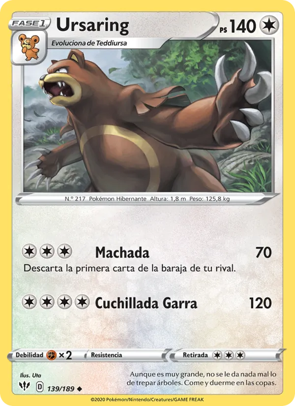 Ursaring Oscuridad Incandescente 139/189