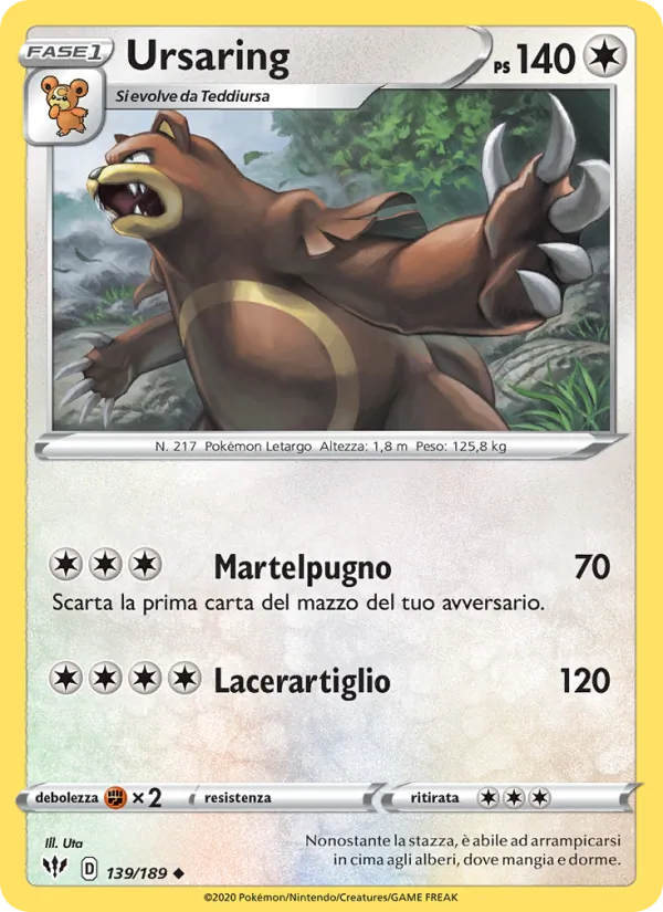 Ursaring Fiamme Oscure 139/189