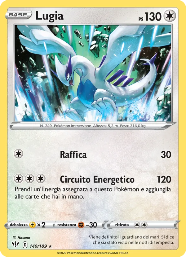 Lugia Fiamme Oscure 140/189