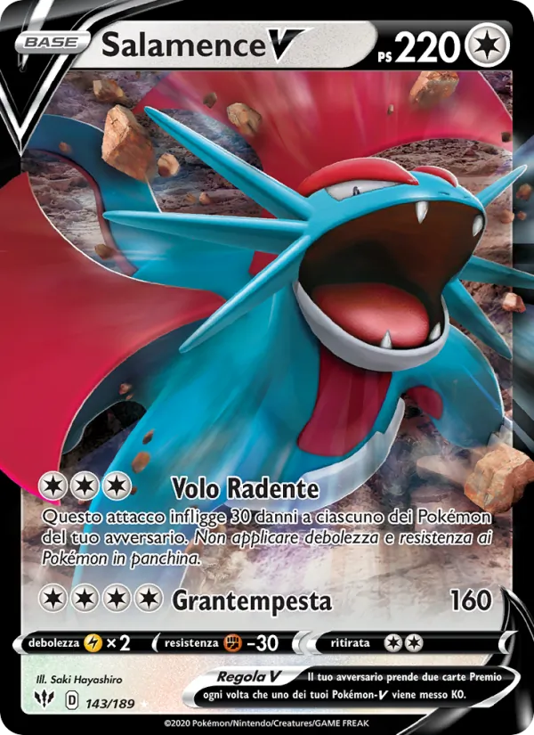Salamence V Fiamme Oscure 143/189