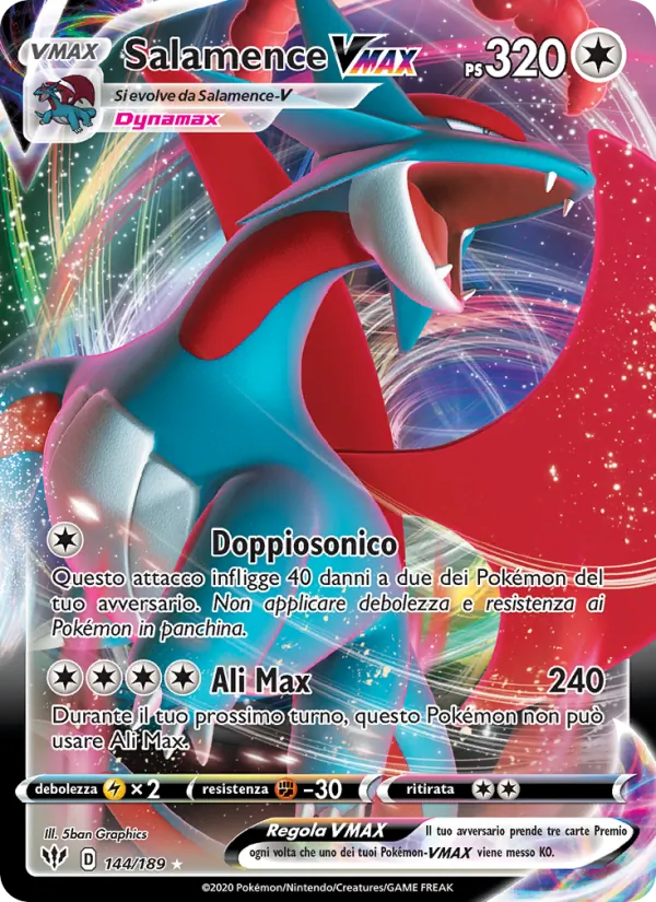 Salamence VMAX Fiamme Oscure 144/189
