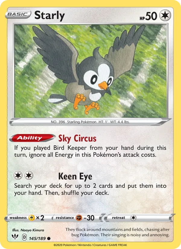 Starly Darkness Ablaze 145/189