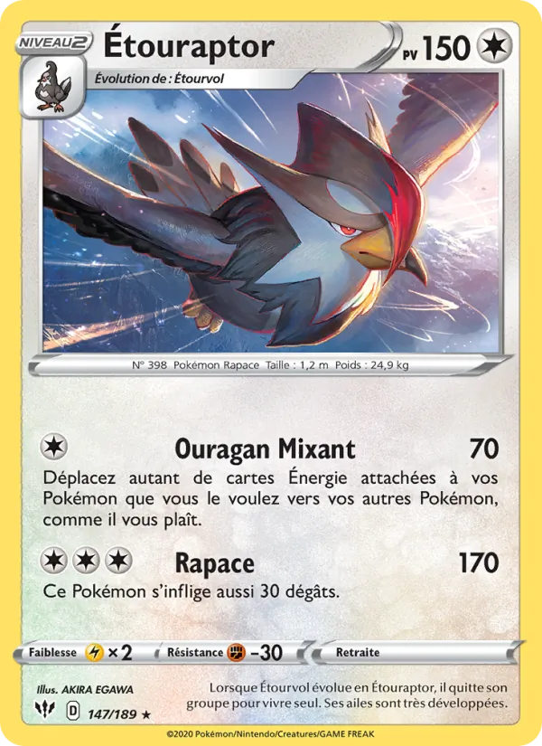 Étouraptor Ténèbres Embrasées 147/189