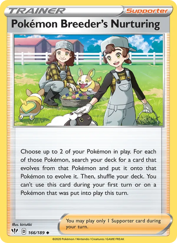Pokémon Breeder's Nurturing Darkness Ablaze 166/189