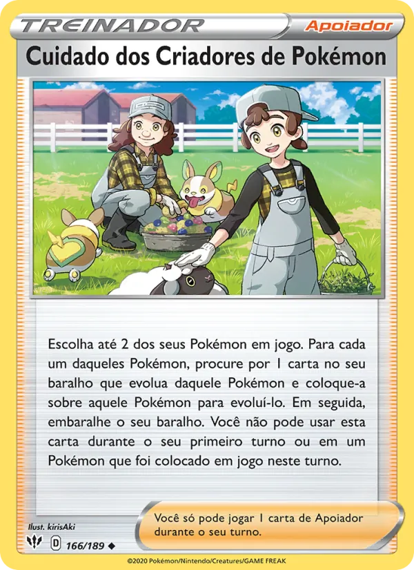 Cuidado dos Criadores de Pokémon Escuridão Incandescente 166/189