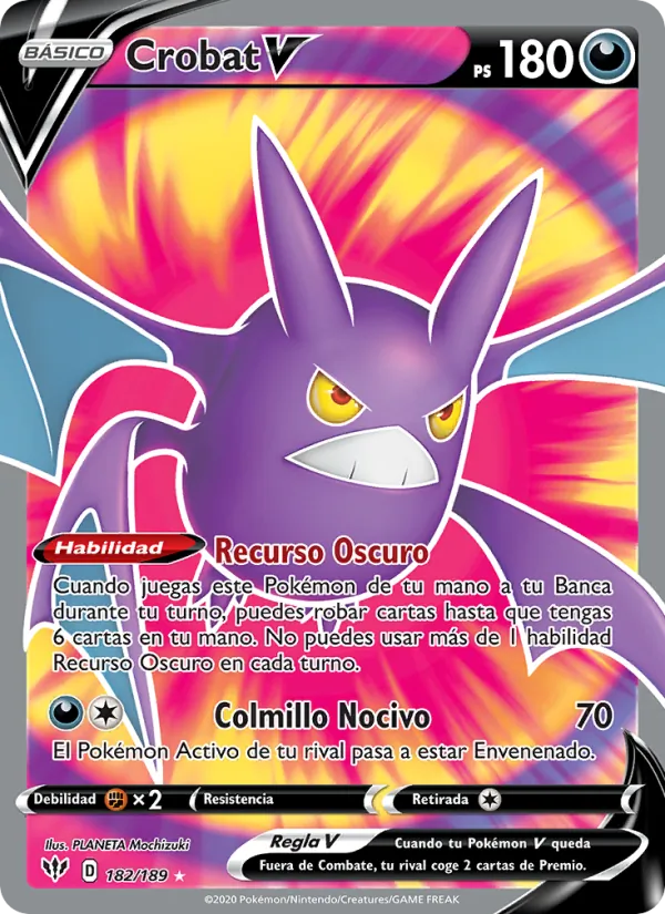 Crobat V Oscuridad Incandescente 182/189