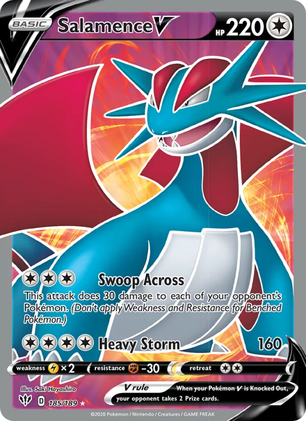 Salamence V Darkness Ablaze 185/189