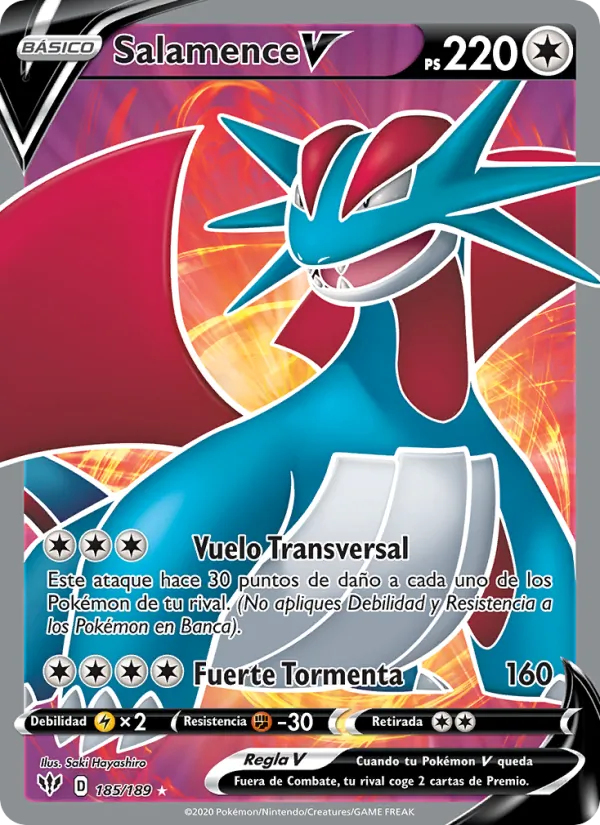 Salamence V Oscuridad Incandescente 185/189