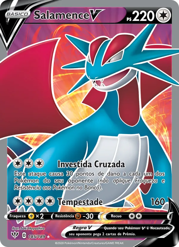 Salamence V Escuridão Incandescente 185/189