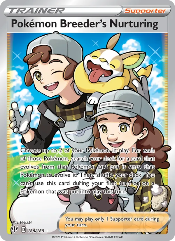 Pokémon Breeder's Nurturing Darkness Ablaze 188/189