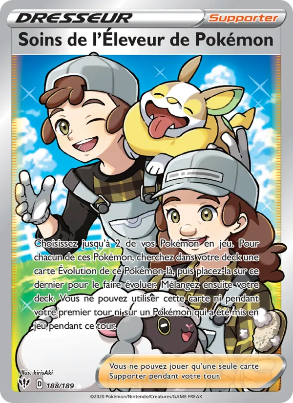 Soins de l'Éleveur de Pokémon Ténèbres Embrasées 188/189