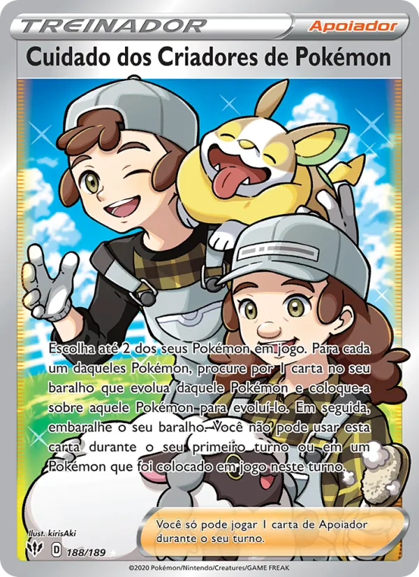 Cuidado dos Criadores de Pokémon Escuridão Incandescente 188/189