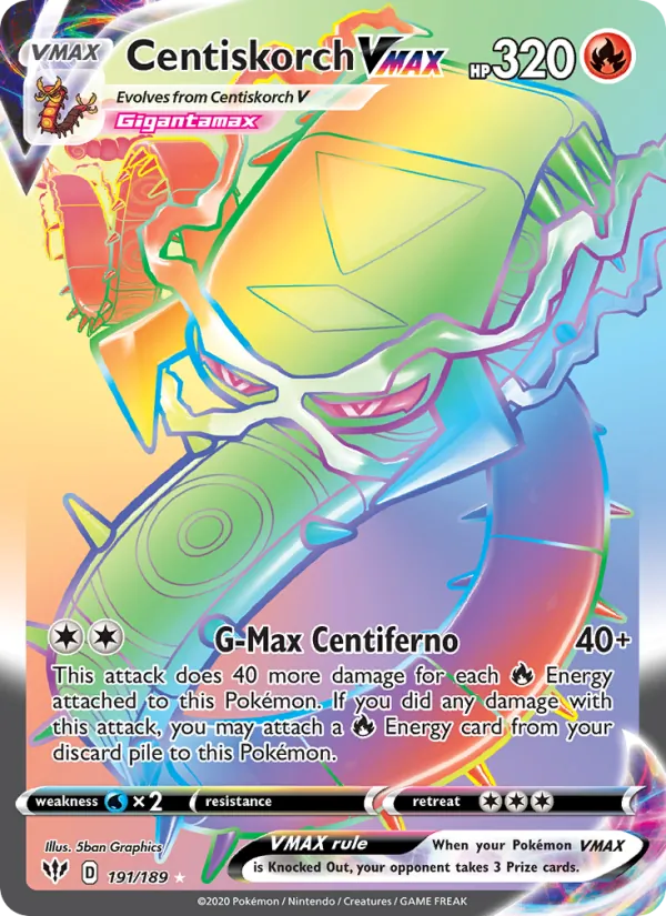 Centiskorch VMAX Darkness Ablaze 191/189