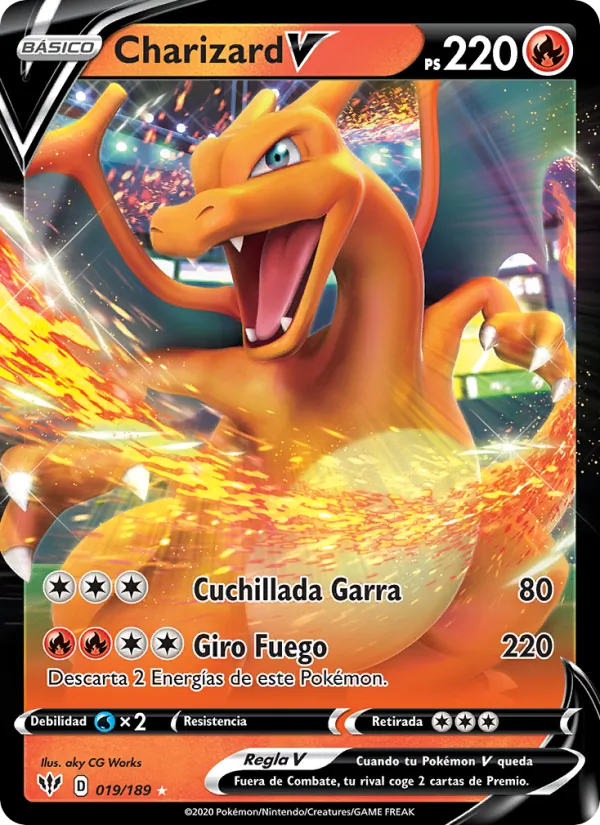 Charizard V Oscuridad Incandescente 19/189