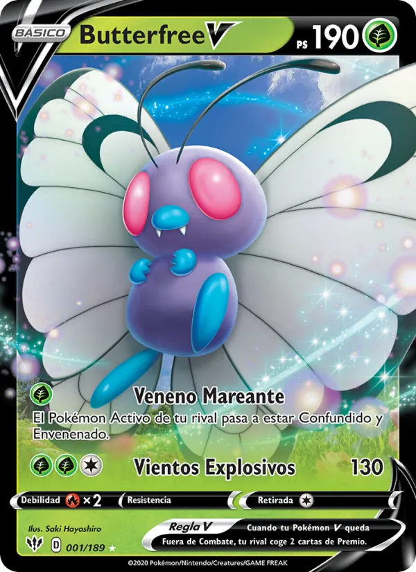 Butterfree V Oscuridad Incandescente 1/189