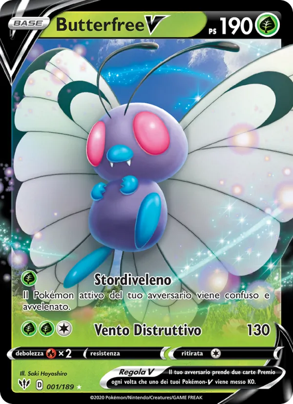 Butterfree V Fiamme Oscure 1/189