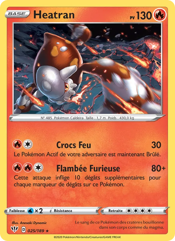 Heatran Ténèbres Embrasées 25/189