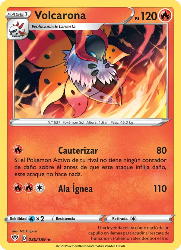 Volcarona Oscuridad Incandescente 30/189