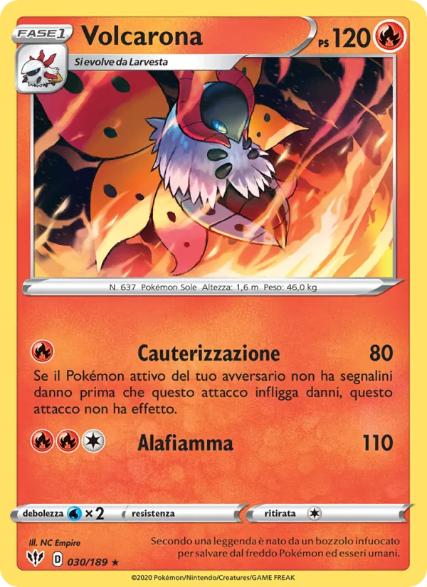 Volcarona Fiamme Oscure 30/189