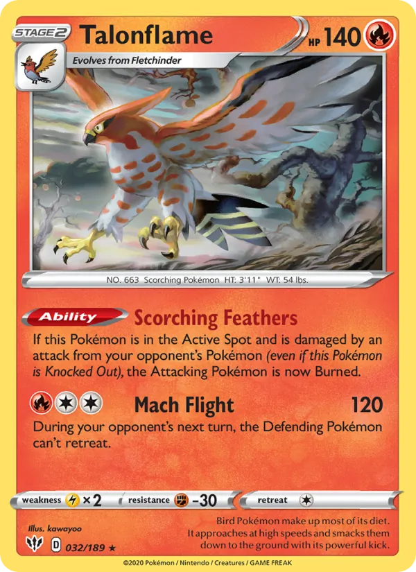 Talonflame Darkness Ablaze 32/189