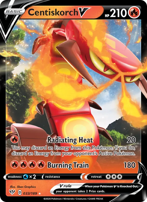 Centiskorch V Darkness Ablaze 33/189