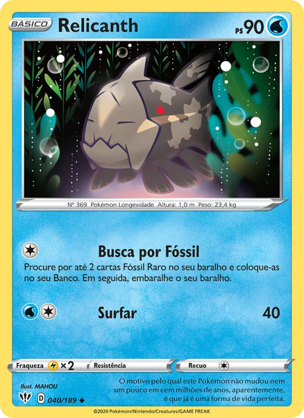 Relicanth Escuridão Incandescente 40/189