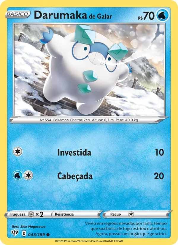 Darumaka de Galar Escuridão Incandescente 43/189