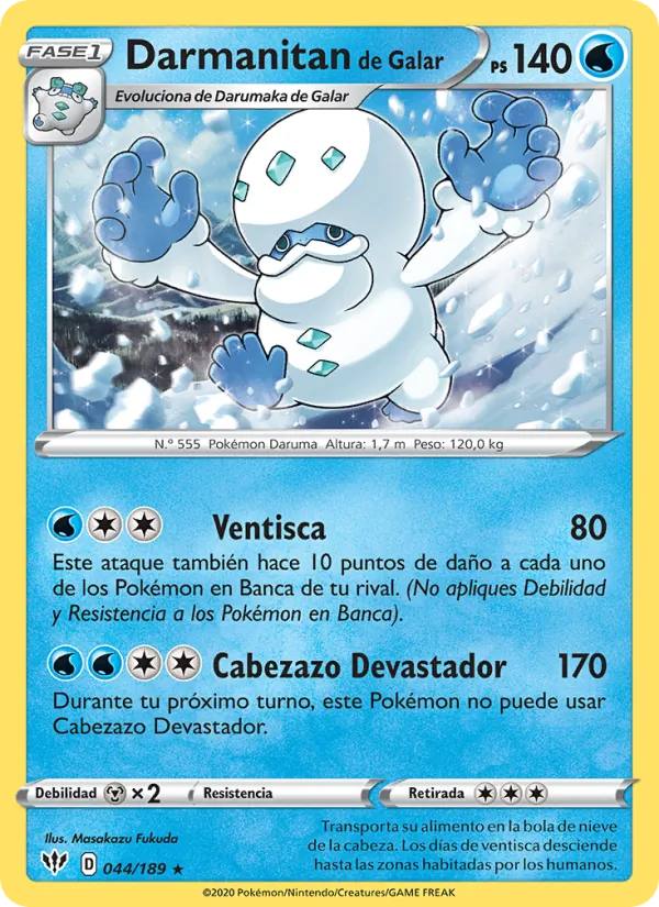 Darmanitan de Galar Oscuridad Incandescente 44/189