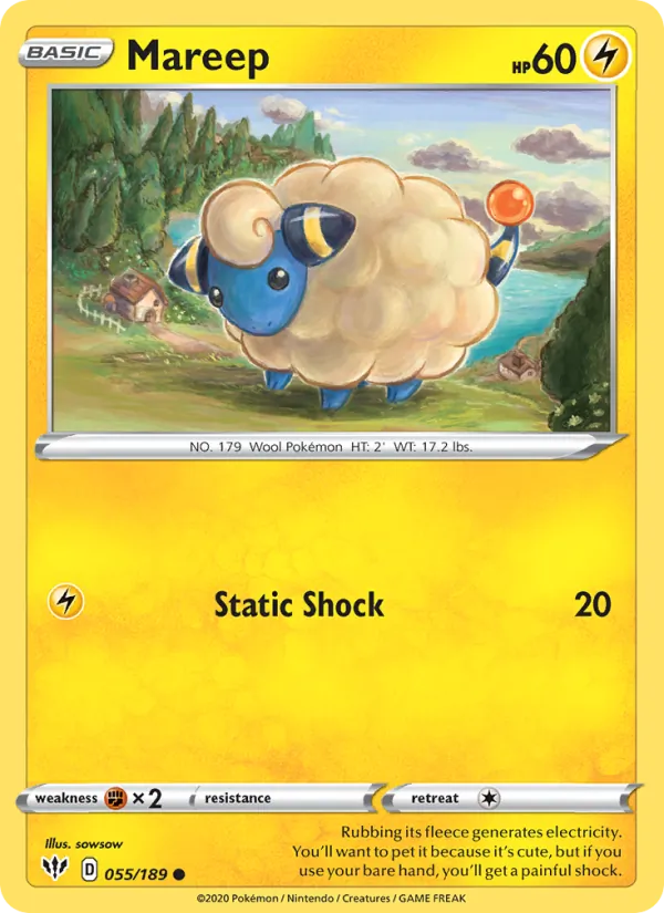 Mareep Darkness Ablaze 55/189