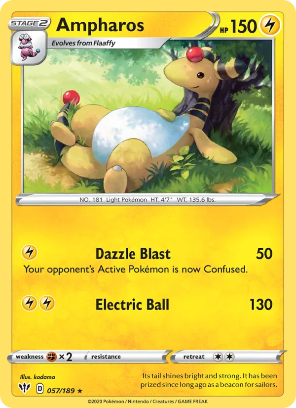 Ampharos Darkness Ablaze 57/189