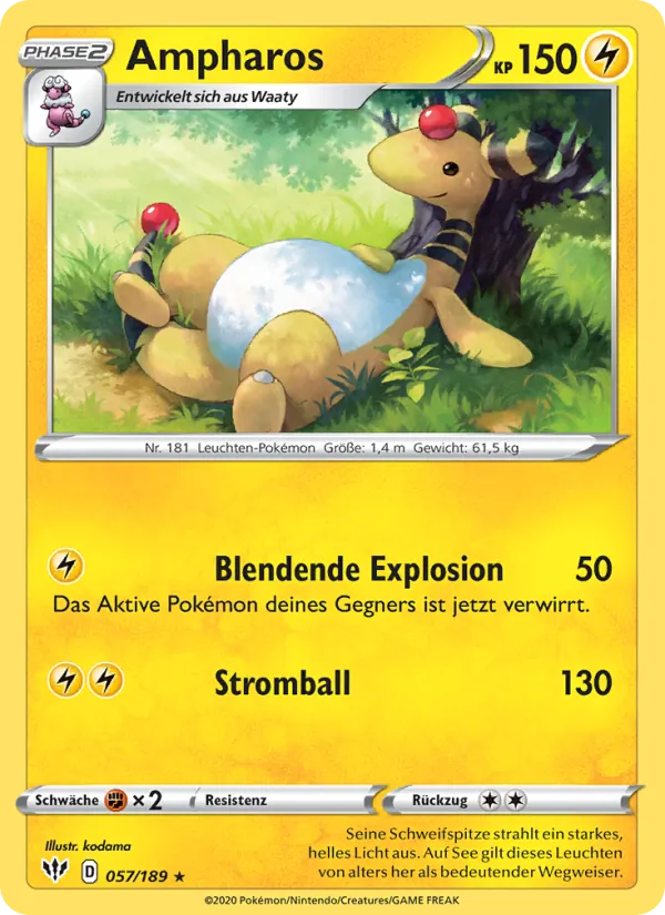 Ampharos Flammende Finsternis 57/189
