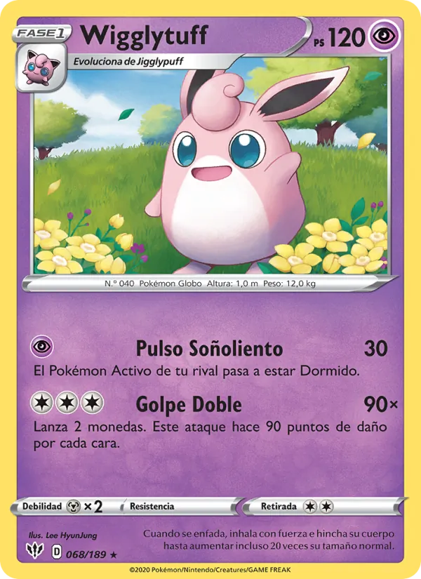 Wigglytuff Oscuridad Incandescente 68/189