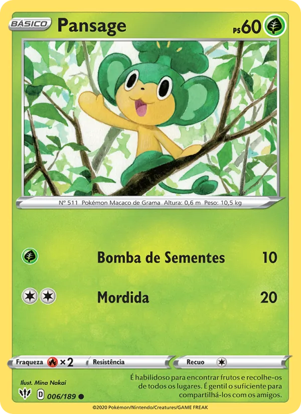 Pansage Escuridão Incandescente 6/189