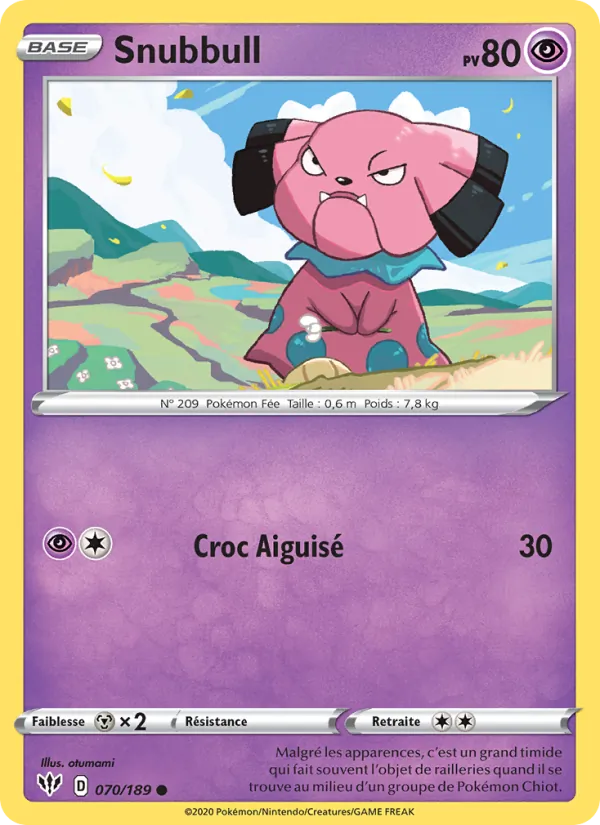 Snubbull Ténèbres Embrasées 70/189