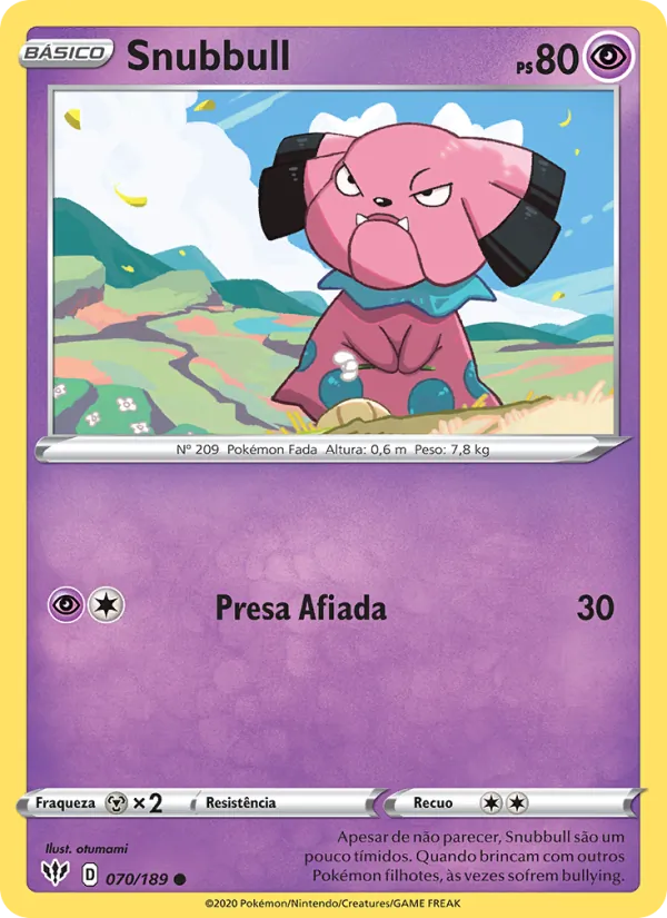 Snubbull Escuridão Incandescente 70/189
