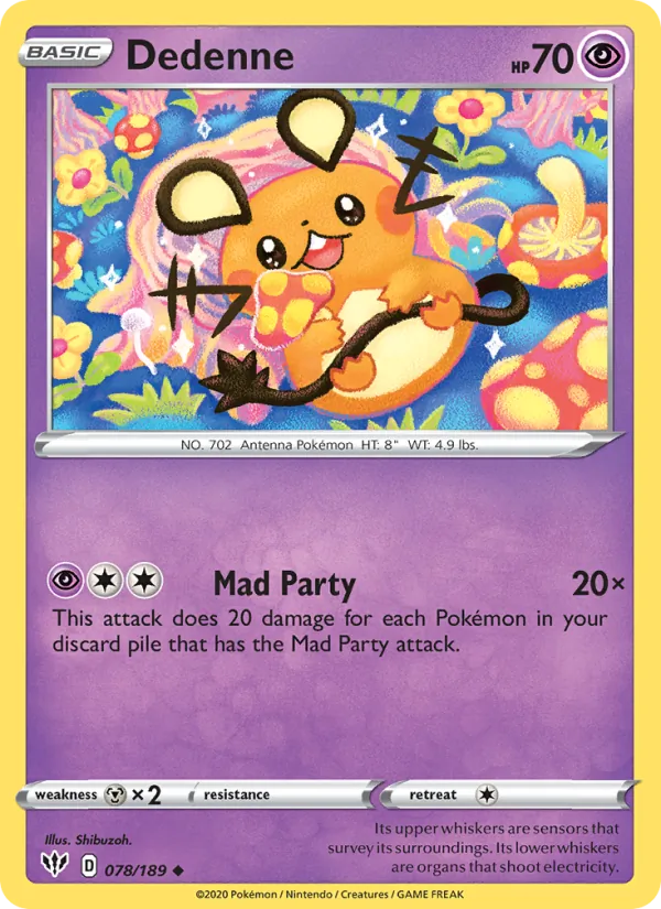 Dedenne Darkness Ablaze 78/189