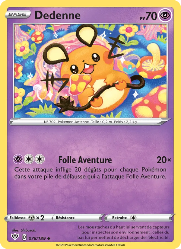 Dedenne Ténèbres Embrasées 78/189
