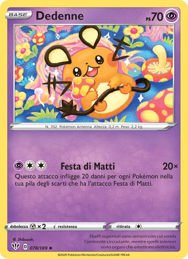 Dedenne Fiamme Oscure 78/189