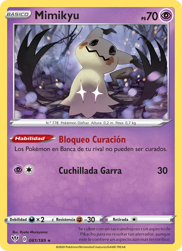 Mimikyu Oscuridad Incandescente 81/189