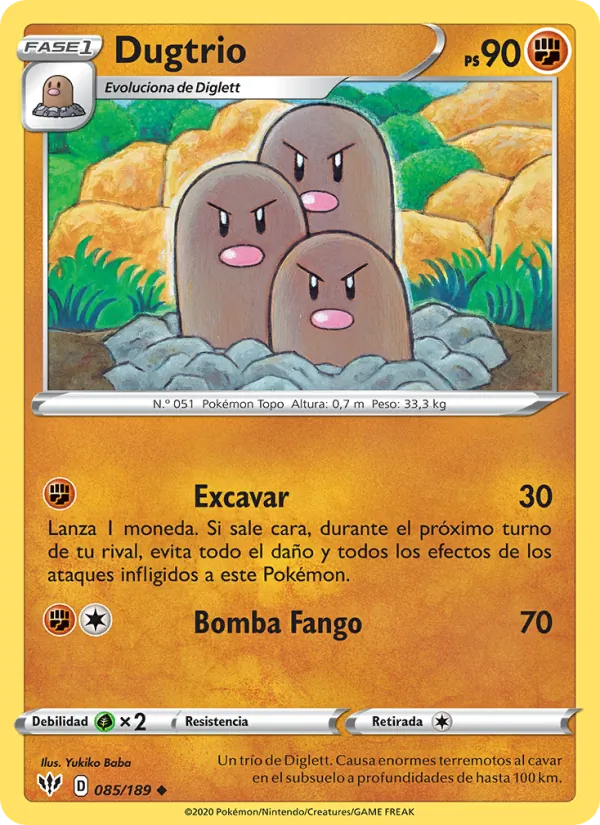 Dugtrio Oscuridad Incandescente 85/189