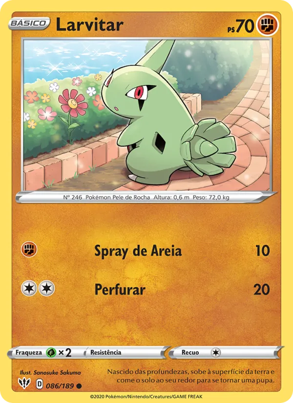 Larvitar Escuridão Incandescente 86/189