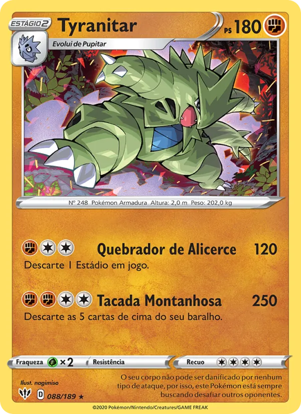 Tyranitar Escuridão Incandescente 88/189