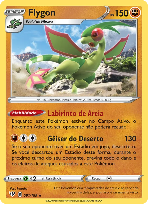 Flygon Escuridão Incandescente 91/189