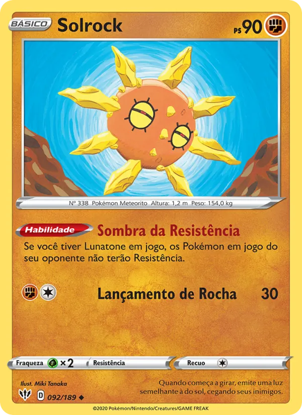 Solrock Escuridão Incandescente 92/189