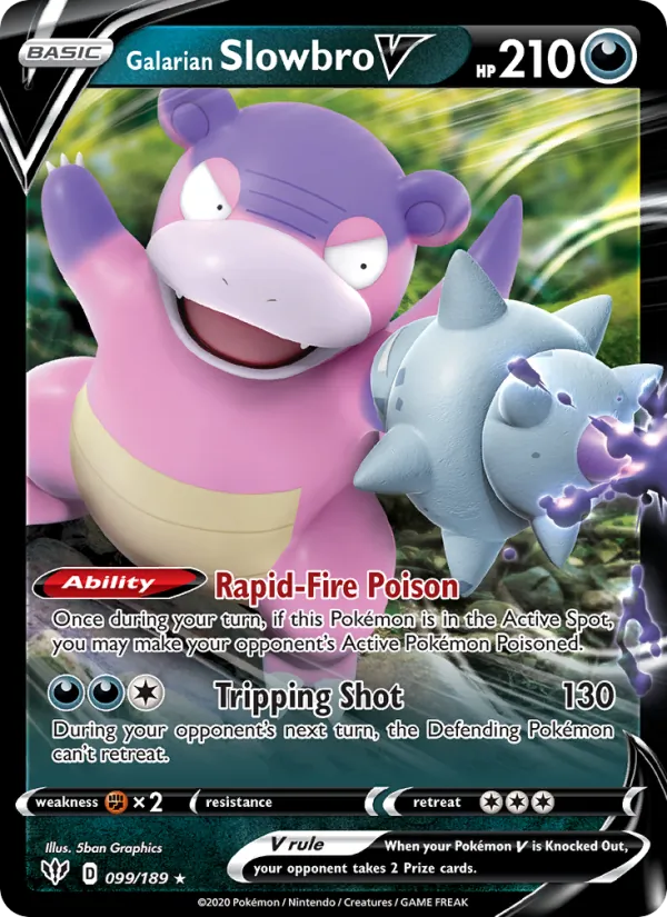 Galarian Slowbro V Darkness Ablaze 99/189