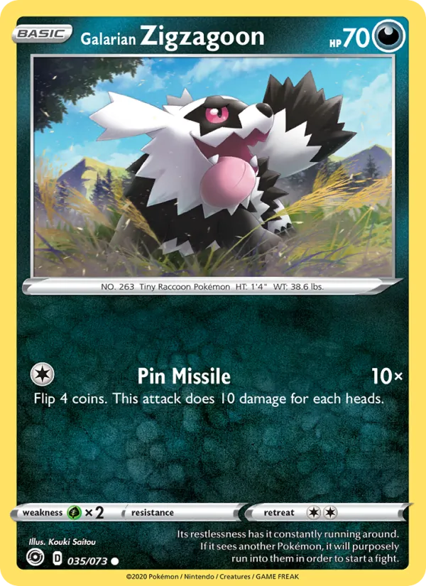 Galarian Zigzagoon Champion's Path 35/73