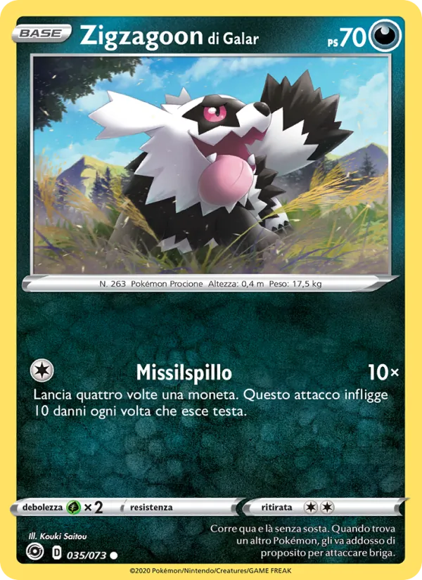 Zigzagoon di Galar Futuri Campioni 35/73
