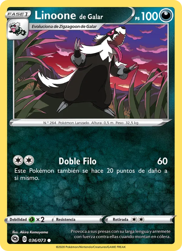 Linoone de Galar Camino de Campeones 36/73
