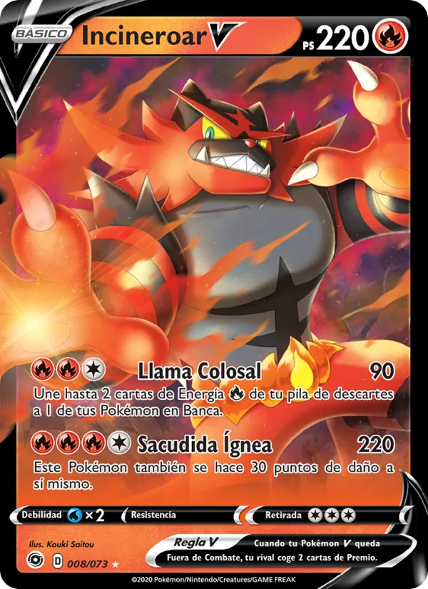 Incineroar V Camino de Campeones 8/73